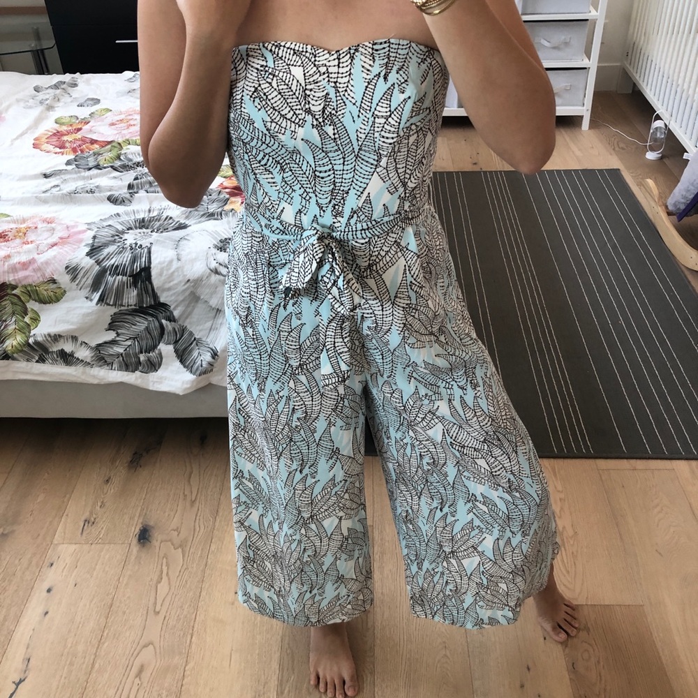 Wide leg crop jumpsuit